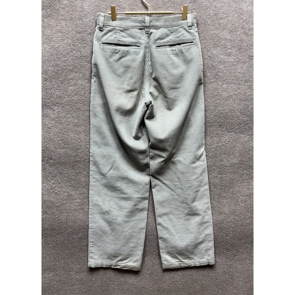 TNA High Rise Corduroy Ribbed Wide Leg Pants EUC HR HW Size 2 Light Green EUC - Picture 3 of 5